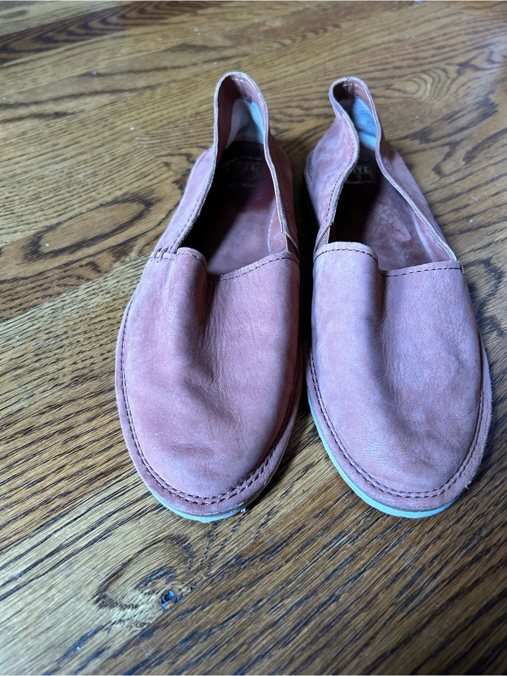 FRYE Dusty Rose Leather Slip-On Flats Loafers Size 8 Comfort Casual Shoes - Picture 3 of 6